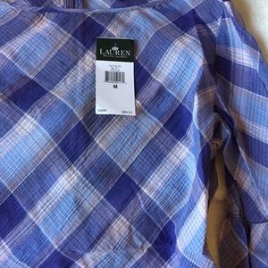 Lauren by Ralph Lauren Plaid Print Blouse
